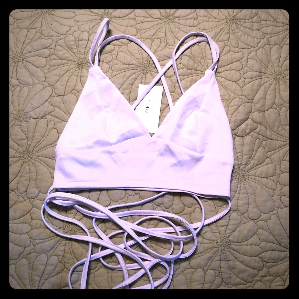 White Zaful bikini top